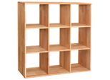 Livetastic Regal, Buche, Holz, Kernbuche, massiv, 6 Fächer, 112x112x35 cm, in verschiedenen Größen erhältlich, Wohnzimmer, Regale, Bücherregale