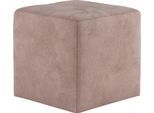 Hocker COTTA "Cuby", braun (mud), B:40cm H:40cm T:40cm, 100% Polyester, Hocker, Hocker, Sitzwürfel, Cube, Sitzhocker
