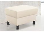 Hocker TRENDMANUFAKTUR "Rondo, Polsterhocker zur Serie, Breite 67 cm, Füße schwarz", weiß (altweiß), B:67cm H:46cm T:53cm, Kunstleder SOFTLUX;Microfaser PRIMABELLE (100% Polyester);NaturLEDER (echtes Rindsleder);Struktur (54% Polyacryl, 46% Polyester), Hocker, Hocker, Fußhocker wahlweise mit Federkern, in verschiedenen Bezügen bestellbar