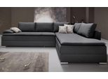 Ecksofa HOME AFFAIRE "Night & Day L-Form, B: 324 cm, Dauer-Schlaffunktion und Armlehne", grau (hellgrau), B:324cm H:95cm T:218cm, Struktur ( 100% Polyester);Luxus-Microfaser (100% Polyester), Sofas, Ecksofa, Bettfunktion & Bettkasten, Boxspringbett 180x200 cm