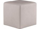 Hocker COTTA "Cuby", grau (fog), B:40cm H:40cm T:40cm, 64% POLYURETHAN (PU) / 25% POLYESTER (PES) / 11% BAUMWOLLE (CO), Hocker, Hocker, Sitzwürfel, Cube, Sitzhocker