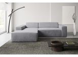 Ecksofa WERK2 "Zeus-L Breite: 253 cm, modern & zeitlos, bequemes Sofa", hellgrau, B:253cm H:70cm T:188cm, 92% Polyester, 8% Nylon, Sofas, Ecksofa, moderne Optik mit abgerundeten Kanten
