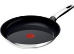 Bratpfanne TEFAL "Emotion+", schwarz (edelstahl), B:29,6cm H:8,2cm L:47,4cm Ø:28cm, Pfannen, Bratpfanne, Premium Edelstahl, Induktion, spülmaschinenfest, hochglanzpoliert