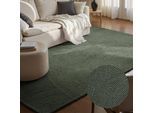 Wollteppich HANSE HOME "Calmio, auch als Läufer und in rund", grün, B:160cm H:18mm L:230cm, Wolle, Teppiche, Handgetuftet, Wolle, Natur, Wohnzimmer, Schlafzimmer, Skandi, Hygge