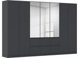 Drehtürenschrank RAUCH "Schrank Garderobe MAINZ Breiten 91/136/181/226/271/315/360, Höhe 210cm", graumetallic, B:315cm H:210cm T:54cm, Holzwerkstoff, Schränke, Drehtürenschrank, grifflose Front, Außentüren mit Push-to-Open Funktion MADE IN GERMANY
