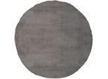 Teppich KAYOOM "Chaplin 545", grau, H:22mm Ø:80cm, Polyester, Teppiche, Teppich, Kurzflor, Modernes Muster, Uni, Fußbodenheizungsgeeignet, Wohnzimmer