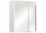 Spiegelschrank SAPHIR "mit Blende mit LED-Beleuchtung", weiß glanz, B:60cm H:70cm T:20cm, Holzwerkstoff, Schränke, Spiegelschrank