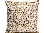 Dekokissen KARE DESIGN "Cheetah, Kissenhülle mit Füllung, in zwei Größen", braun (braun, gemustert), B:50cm H:15cm L:50cm, Leinen, Polyester, Dekokissen_Sitzkissen_Kissenhüllen, stützt Kopf und Nacken angenehm und sorgt für erholsamen Schlaf