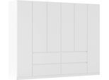 Drehtürenschrank RAUCH "Schrank Garderobe MAINZ Breiten 91/136/181/226/271/315/360, Höhe 210cm", alpinweiß, B:271cm H:210cm T:54cm, Holzwerkstoff, Schränke, Drehtürenschrank, grifflose Front, Außentüren mit Push-to-Open Funktion MADE IN GERMANY