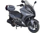Motorroller ALPHA MOTORS "Sport Cruiser 300", grau (grau, schwarz), Motorroller, 125 km/h, mit integr. Alarmanlage, Keyless-System, USB-Anschluss und Windschild, B:81cm H:132cm L:218cm