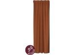 Vorhang HOMING "Allen" Gr. 1, rot (ziegelrot), B:140cm H:245cm, Polyester, Gardinen, blickdicht, Akustik, Lärmschutz, Wohn-, Schlaf-, Kinderzimmer, Thermo