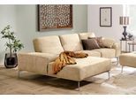 Ecksofa W.SCHILLIG "run, Designsofa mit tollem Sitzkomfort, L-Form", beige (sahara s37), B:279cm H:88cm T:178cm, Longlife Xtra-Leder Z73: Naturwalkleder der Luxusklasse aus den erlesensten Rohhäuten. Hautstärke 1, 1 – 1, 3 mm;ROHLEDER Jacquard-Flachgewebe Q2 W60 (63% Polyester, 37% Polyacryl);ROHLEDER Chenille-Flachgewebe Q2 W77 (68% Polyacryl, 32% Polyester);Stoff S37 (100% Polyester), Sofas, Eck