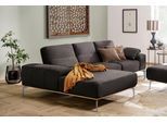 Ecksofa W.SCHILLIG "run, Designsofa mit tollem Sitzkomfort, L-Form", braun (mocca z73), B:279cm H:88cm T:178cm, Longlife Xtra-Leder Z73: Naturwalkleder der Luxusklasse aus den erlesensten Rohhäuten. Hautstärke 1, 1 – 1, 3 mm;ROHLEDER Jacquard-Flachgewebe Q2 W60 (63% Polyester, 37% Polyacryl);ROHLEDER Chenille-Flachgewebe Q2 W77 (68% Polyacryl, 32% Polyester);Stoff S37 (100% Polyester), Sofas, Ecks