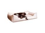 Tierlando ® Orthopädisches Hundebett PLUTO SOFT | Visco | Samtweiches Velours