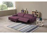 Ecksofa EGOITALIANO "Suzette, Designsofa mit hohem Sitzkomfort", lila (plum), B:266cm H:95cm T:163cm, Sofas, Ecksofa, mit Recamiere, inkl. 1 elektronischen Relaxfunktion, L-Form