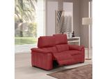 2-Sitzer EGOITALIANO "Capucine hoher Sitzkomfort, erstklassiger Relaxkomfort, elegant", rot (marsala), B:154cm H:99cm T:97cm, Sofas, 2-Sitzer, wahlweise mit elektrisch oder manuell verstellbarer Relaxfunktion