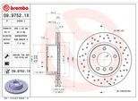 BREMBO Bremsensatz, Scheibenbremse sg00000eyn Hinterachse Gelocht/innenbel. 292mm 22mm für BMW MINI