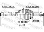 FEBEST Gelenksatz, Antriebswelle 0114azt251a48lh Vorderachse für TOYOTA