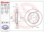 BREMBO Bremsensatz, Scheibenbremse 142055978 Vorderachse innenbelüftet 294mm 28mm für MITSUBISHI (GAC) Fiat