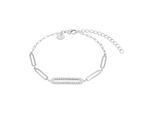 Armband TOM TAILOR "Schmuck Geschenk Silber 925", silberfarben, kristallweiß, kristallweiß, Armbänder, Damen, 20cm, Silber 925 (Sterlingsilber), Armband, mit Zirkonia (synth.)
