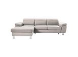 Xora Ecksofa, Ecru, Metall, 3-Sitzer, Ottomane links, L-Form, 250x167 cm, Stoffauswahl, seitenverkehrt erhältlich, Schlafen auf Sitzhöhe, Rücken echt, Wohnzimmer, Sofas & Couches, Wohnlandschaften, Ecksofas