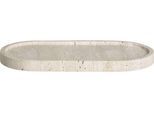 Dekotablett MÖVE "Travertine Grace", beige, B:15cm H:2cm T:30,5cm, Stein, Dekoschalen