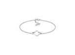 Armband ELLI "Kleeblatt Glücksbringer 925 Silber", silber, Armbänder, Damen, 19cm, ohne Stein, Silber 925 (Sterlingsilber), Armband