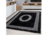 Teppich AYYILDIZ TEPPICHE "PLUS 8009", schwarz, B:200cm H:6mm L:290cm, Polypropylen (PP), Teppiche, Teppich, Läufer, gemusterter Flachflor, robust, Webteppich, alle Räume