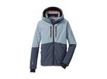 Skijacke KILLTEC "KSW 201 BYS SKI JCKT", Jungen, Gr. 164, blau (graublau), Obermaterial: 100% Polyester.Futter: 100% Polyester.Füllung: 100% Polyester, Jacken Skijacke, Stylische, wasser- und winddichte Skijacke mit reflektierenden Details
