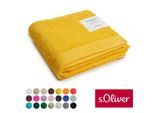 Handtuch S.OLIVER "s.Oliver, Premium Qualität, 600 gr/m², auch als Sets erhältlich", gelb, B:50cm L:100cm, Walkfrottier, Baumwolle, Handtücher, große Farbauswahl, auch als Duschtuch, Waschhandschuh, Gästetuch