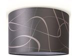 PACO HOME Deckenleuchte "Hugo Tribal", schwarz, Ø 45,5cm H: 29,5cm, Leuchten, Deckenleuchte Stoff Schirmlampe Decke Esszimmer Modern Abstrakt, Deckenleuchte