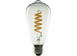 SEGULA LED-Leuchtmittel "LED Rustika Curved Spirale Ambient klar", Energieeffizienz: G (A-G), transparent, L:145cm Ø:65cm, Leuchtmittel, dimmbar, E27, Rustika Curved Spirale, klar, Ambient Dimming