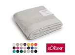 Handtuch S.OLIVER "s.Oliver, Premium Qualität, 600 gr/m², auch als Sets erhältlich", grau (hellgrau), B:50cm L:100cm, Walkfrottier, Baumwolle, Handtücher, große Farbauswahl, auch als Duschtuch, Waschhandschuh, Gästetuch