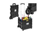 tectake® Einkaufstrolley, klappbar, mit Teleskopgriff, 46 l