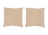 Dekokissen HOME WOHNIDEEN "ELMER 2ER PACK MIT FÜLLUNG" Gr. 2, beige (natur, unifarben), B:50cm L:50cm, Polyester, Dekokissen_Sitzkissen_Kissenhüllen, Dekokissen
