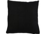 Dekokissen GÖZZE "Dallas", schwarz (schwarz, unifarben), B:50cm L:50cm, Obermaterial: 100% Polyester, Dekokissen_Sitzkissen_Kissenhüllen, Dekokissen, in vielen Farben