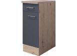 Unterschrank FLEX-WELL "Morena", grau (basaltgrau, san remo eiche), B:30cm H:85cm T:60cm, Holzwerkstoff, Schränke, Unterschrank, (B x H x T) 30 x 85 x 60 cm