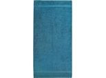 Handtuch DYCKHOFF "Planet", blau (petrol), B:50cm L:100cm, Walkfrottier, Obermaterial: 100% Baumwolle, Handtücher, Handtuch