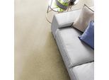 Teppichboden ANDIAMO "Kira, Velours, Gesamthöhe 8 mm, Luxusklasse LC1", beige, B:400cm L:450cm, Kunstfaser, Teppiche, Teppichboden, Uni Farben, Breite 400 cm, strapazierfähig, pflegeleicht, Wohnzimmer