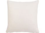 Dekokissen GÖZZE "Dallas", weiß (weiß, unifarben), B:40cm L:40cm, Obermaterial: 100% Polyester, Dekokissen_Sitzkissen_Kissenhüllen, Dekokissen, in vielen Farben