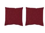 Dekokissen HOME WOHNIDEEN "ELMER 2ER PACK MIT FÜLLUNG" Gr. 1, rot (bordeaux, unifarben), B:40cm L:40cm, Polyester, Dekokissen_Sitzkissen_Kissenhüllen, Dekokissen