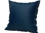 Dekokissen HOMING "St. Tropez" Gr. 2, blau (dunkelblau, unifarben), B:50cm L:50cm, Polyester, Dekokissen_Sitzkissen_Kissenhüllen, Dekokissen, Pflegeleicht