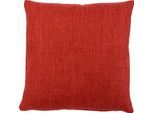 Dekokissen GÖZZE "Dallas", rot (karminrot, unifarben), B:50cm L:50cm, Obermaterial: 100% Polyester, Dekokissen_Sitzkissen_Kissenhüllen, Dekokissen, in vielen Farben
