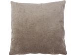 Dekokissen GÖZZE "Muri", silber (silberfarben, unifarben), B:50cm L:50cm, Obermaterial: 100% Polyester, Dekokissen_Sitzkissen_Kissenhüllen, Dekokissen, in vielen Unifarben