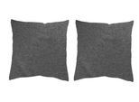 Dekokissen HOME WOHNIDEEN "LUCIO 2ER PACK MIT FÜLLUNG" Gr. 1, grau (anthrazit, unifarben), B:40cm L:40cm, Polyester, Dekokissen_Sitzkissen_Kissenhüllen, Dekokissen