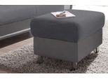 Hocker TRENDMANUFAKTUR, grau (grau, dunkelgrau), B:67cm H:46cm T:53cm, 100% Polyester, Hocker, Hocker, wahlweise mit komfortablem Federkern, frei im Raum stellbar