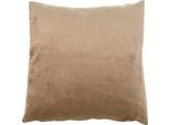 Dekokissen GÖZZE "Muri", grau (taupe, unifarben), B:60cm L:60cm, Obermaterial: 100% Polyester, Dekokissen_Sitzkissen_Kissenhüllen, Dekokissen, in vielen Unifarben