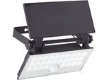 LED Außen-Wandleuchte BRILLIANT "Luton", schwarz, B:19cm H:4cm T:19cm, Leuchten, LED Außen-Wandleuchte, Solar, 19 cm, 1000 lm, 4100 K, schwenkbar, schwarz