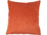 Dekokissen GÖZZE "Muri", orange (orange, unifarben), B:40cm L:40cm, Obermaterial: 100% Polyester, Dekokissen_Sitzkissen_Kissenhüllen, Dekokissen, in vielen Unifarben