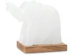 WAGNER LIFE DESIGN Salzkristall-Tischlampe "Elefant", weiß, Ø 7cm H: 11cm, 1 Stk., Leuchten, Handgefertigt aus Salzkristall - jeder Stein ein Unikat, H: ca. 11cm, Salzkristall-Tischlampe